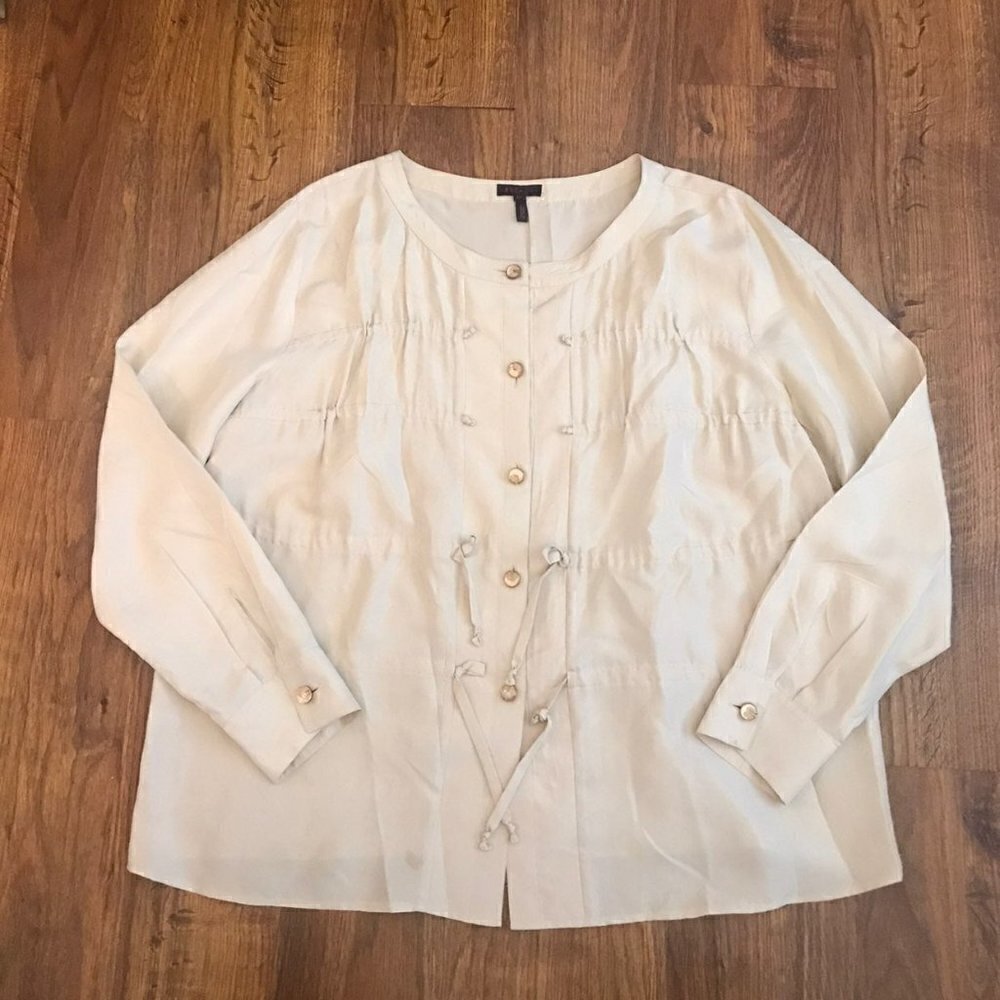 Escada long sleeve gold blouse